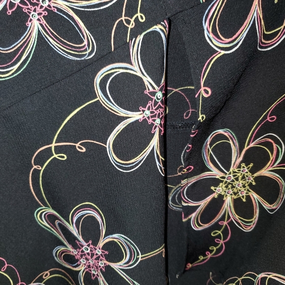 18 Sag Harbor size black floral skirt vintage - Picture 3 of 6